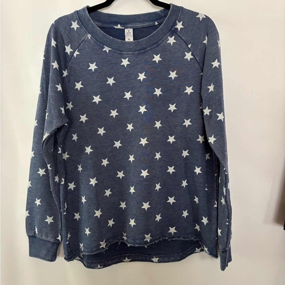 Alternative Apparel French Terry Sweatshirt Blue Size XL